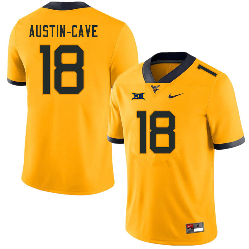 Men #18 Tirek Austin-Cave West Virginia Mountaineers College Football Jerseys Sale-Gold - Click Image to Close